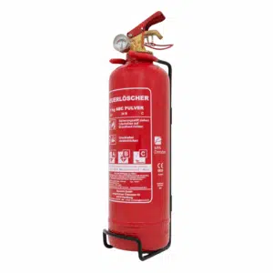 1KG ABC Premium Pulverlöscher, Autofeuerlöscher, Wohnmobil Camping Motorrad mit Halterung
